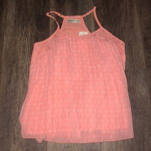 Abercrombie kids coral flowered top